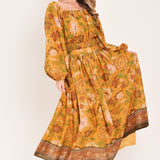 SUNSET GARDEN WOVEN TOP
