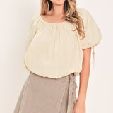 NATURAL CHARM WOVEN TOP
