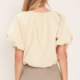 NATURAL CHARM WOVEN TOP