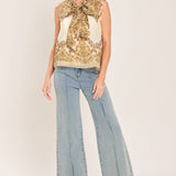 GILDED SCROLL PRINT TOP