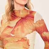 TROPIC BLOOM POWER MESH TOP