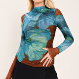 TROPIC BLOOM POWER MESH TOP