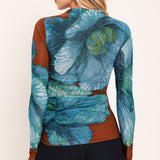 TROPIC BLOOM POWER MESH TOP