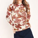 SEASONAL BLOSSOM WOVEN MESH TOP