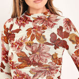 SEASONAL BLOSSOM WOVEN MESH TOP