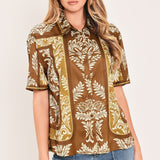 VINTAGE MANOR PALAZZO WOVEN TOP