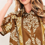 VINTAGE MANOR PALAZZO WOVEN TOP