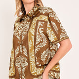 VINTAGE MANOR PALAZZO WOVEN TOP