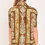 VINTAGE MANOR PALAZZO WOVEN TOP