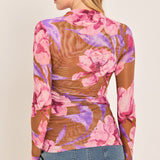 PLUM BLOSSOM POWER MESH TOP