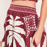 PARADISE CHARM WOVEN TOP AND SKIRT SET
