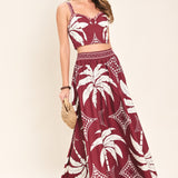 PARADISE CHARM WOVEN TOP AND SKIRT SET