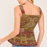 RUSTIC MEDALLION WOVEN TOP