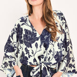 WHITE MAGNOLIA CURRENT WOVEN TOP