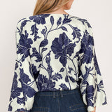 WHITE MAGNOLIA CURRENT WOVEN TOP