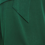 FOREST POISE HUNTER GREEN TIE-NECK RAGLAN TOP