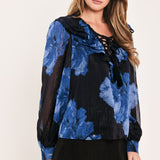 ROYAL BLOOM FANTASIA WOVEN BLOUSE