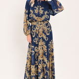 MIDNIGHT HERITAGE FLOW WOVEN TOP