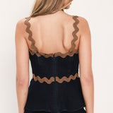 EVENING TIDE DENIM TOP