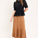 POLKA VEIL ROMANCE WOVEN TOP