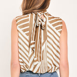 LATTE RIBBON RHAPSODY WOVEN TOP