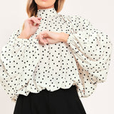 PEARL SPECKLE CHIC WOVEN TOP