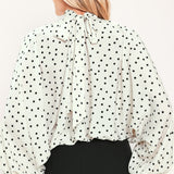 PEARL SPECKLE CHIC WOVEN TOP