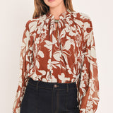 GOLDEN SEASON RUST HARDWARE-DETAIL BLOUSE