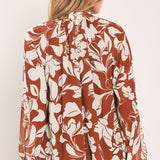 GOLDEN SEASON RUST HARDWARE-DETAIL BLOUSE