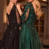 Ladivine J883 Mother of the Bride A-Line Ball Gown Long Sleeve