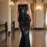 Ladivine J904 Strapless Sequin Fitted Gown Formal Evening Dress