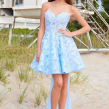 Nox Anabel JQ1017 Sweetheart Floral Big Bow Back A-Line Dress