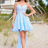 Nox Anabel JQ1017 Sweetheart Floral Big Bow Back A-Line Dress