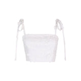 JAZMIN TOP IN EMBROIDERY GARDEN OFF WHITE