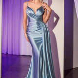 Ladivine KV1119 Dress Soft Satin Fit & Flare Gown