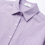 Lilac Stripe Lightweight shirt with embellished with strass