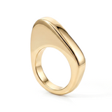 Luna Asymmetric Abstract Ring Gold