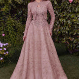 Andrea & Leo MA104 Strapless Embroidered Ball Gown With Removable Jacket