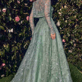 Andrea & Leo MA104 Strapless Embroidered Ball Gown With Removable Jacket