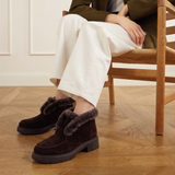 Meredith Suede Shearling Ankle Boot