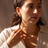 Gracie Pearl Hoop Earrings