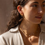 Gracie Pearl Hoop Earrings