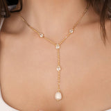 Dripping Crystal Lariat