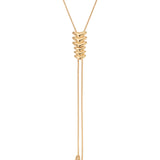 Metal Moderna Bolo Necklace