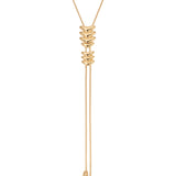 Metal Moderna Bolo Necklace
