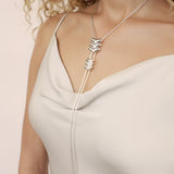 Metal Moderna Bolo Necklace
