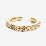 Nathalia Sculpted Hammered Cuff Bracelet Gold