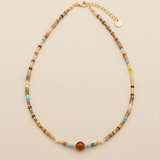 Natural Stone Boho Jewelry Choker Necklace