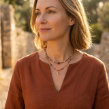 Natural Stone Boho Jewelry Choker Necklace