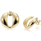 Olivia Sculptural Dome Earrings Gold